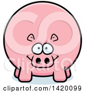 Clipart Of A Cartoon Chubby Hippo Royalty Free Vector Illustration