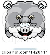 Poster, Art Print Of Cartoon Chubby Crazy Goat Flying
