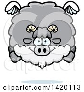 Poster, Art Print Of Cartoon Chubby Goat Flying