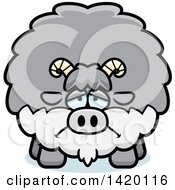 Poster, Art Print Of Cartoon Depressed Chubby Goat