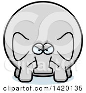 Clipart Of A Cartoon Mad Chubby Elephant Royalty Free Vector Illustration