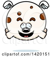 Poster, Art Print Of Cartoon Chubby Craszy Dog Flying