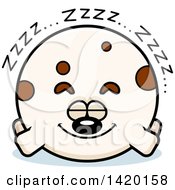 Poster, Art Print Of Cartoon Chubby Dog Sleeping