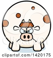 Poster, Art Print Of Cartoon Mad Chubby Cow