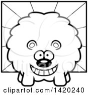 Clipart Of A Cartoon Black And White Lineart Chubby Bear Over Rays Royalty Free Vector Illustration