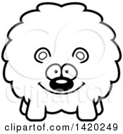 Poster, Art Print Of Cartoon Black And White Lineart Chubby Bear