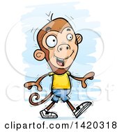 Poster, Art Print Of Cartoon Doodled Monkey Walking
