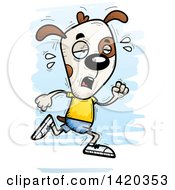 Poster, Art Print Of Cartoon Doodled Exhausted Dog Running