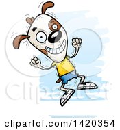 Poster, Art Print Of Cartoon Doodled Dog Jumping For Joy