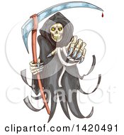 Sketched Grim Reaper