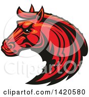 Poster, Art Print Of Tough Red Horse Head