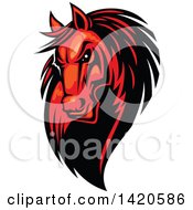 Poster, Art Print Of Tough Red Horse Head
