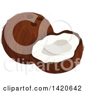 Poster, Art Print Of Coconut And Half