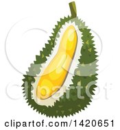 Clipart Of A Durian Royalty Free Vector Illustration