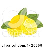 Poster, Art Print Of Lemons And Leaves