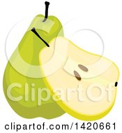 Clipart Of Pears Royalty Free Vector Illustration