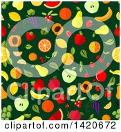 Clipart Of A Seamless Pattern Background Of Fruit Royalty Free Vector Illustration by Vector Tradition SM