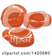 Clipart Of Dried Apricots Royalty Free Vector Illustration
