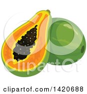 Poster, Art Print Of Papayas