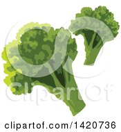 Clipart Of Broccoli Royalty Free Vector Illustration