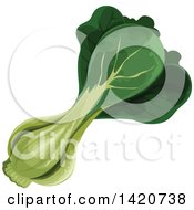 Clipart Of A Bunch Of Pak Choi Royalty Free Vector Illustration