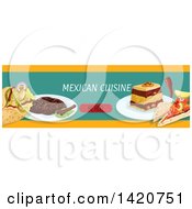 Clipart Of A Mexican Food Menu Header Or Border Royalty Free Vector Illustration