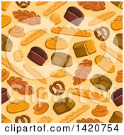 Poster, Art Print Of Seamless Pattern Background Of Baked Goods