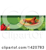 Clipart Of A Hungarian Food Menu Header Or Border Royalty Free Vector Illustration