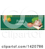 Clipart Of A Polish Food Menu Header Or Border Royalty Free Vector Illustration