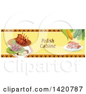 Clipart Of A Polish Food Menu Header Or Border Royalty Free Vector Illustration