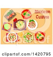 Poster, Art Print Of Table Set With Mexican Cuisine