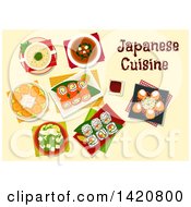 Table Set With Japanese Cuisine