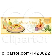 Clipart Of An Italian Food Menu Header Or Border Royalty Free Vector Illustration