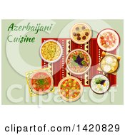 Poster, Art Print Of Table Set With Azerbaijani Cuisine