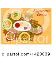 Poster, Art Print Of Table Set With Singaporean Cuisine