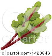 Clipart Of Swiss Chard Leaves Royalty Free Vector Illustration
