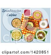 Poster, Art Print Of Table Set With Scandinavian Cuisine