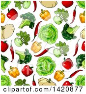 Seamless Pattern Background Of Vegetables