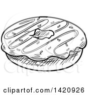Poster, Art Print Of Black And White Sketched Donut
