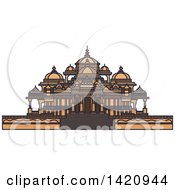 Poster, Art Print Of India Landmark Swaminarayan Akshardham Temple Complex