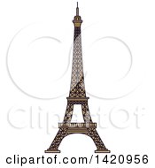 Poster, Art Print Of French Landmark The Eiffel Tower