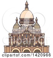 Poster, Art Print Of French Landmark Basilica Of The Sacred Heart