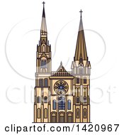 Poster, Art Print Of French Landmark Chartres Cathedral