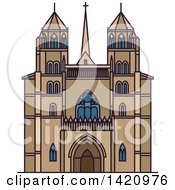 Poster, Art Print Of French Landmark Dijon Cathedral