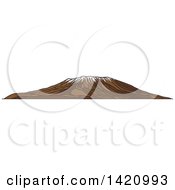 Clipart Of A Africa Landmark Kibo Summit Of Kilimanjaro Mountain Royalty Free Vector Illustration by Vector Tradition SM