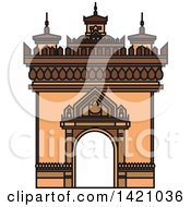 Poster, Art Print Of Laos Landmark Patuxai Arch