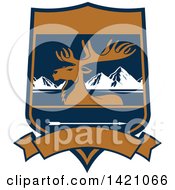 Clipart Of A Rocky Mountain Elk Hunting Design Royalty Free Vector Illustration by Vector Tradition SM