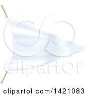 Clipart Of A Blank White Banner Royalty Free Vector Illustration