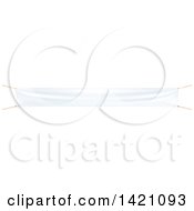Clipart Of A Blank White Banner Royalty Free Vector Illustration