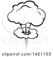 Poster, Art Print Of Black And White Comic Burst Explosion Or Poof